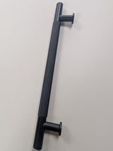 Ellis Knurled T-Bar Kitchen/Bedroom Door Handle Matt Black