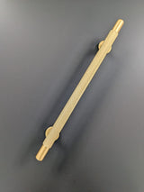 Barchester Knurled Double Ring T- Bar Kitchen/Bedroom Door Handle Satin Brass 160mm Hole Centres