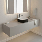 Astini Orca 400 Black/White Round Countertop Basin