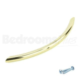M4TEC Craignure O5 Polished Brass Bow Cupboard Door Handle – 128mm Hole Centres