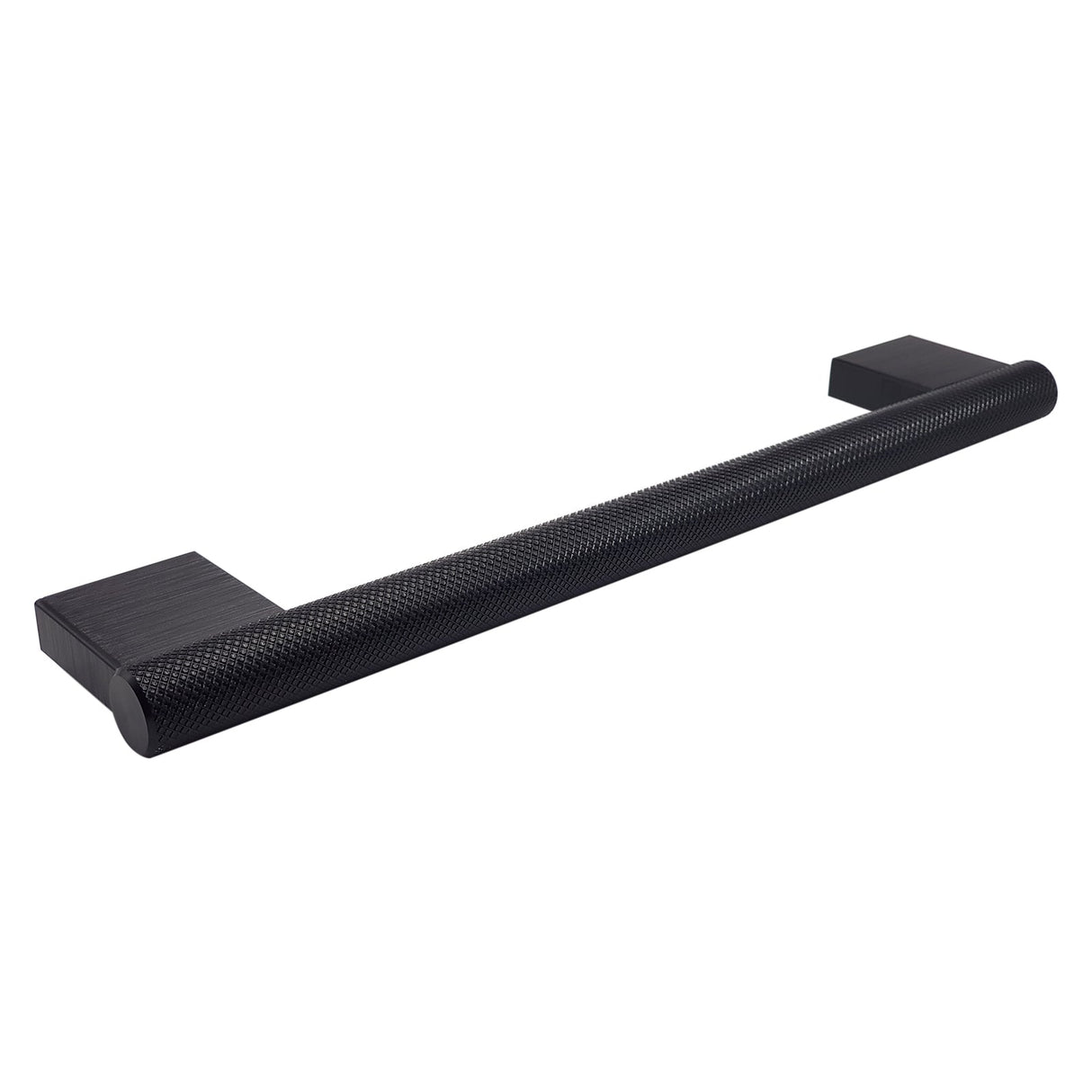 Broxburn Knurled Bar Handle – 192mm Brushed Black Cabinet, Drawer & Cupboard Handle