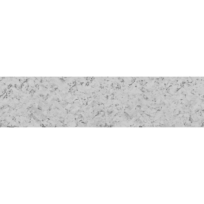 Wilsonart Alloy Carrara Marble Herringbone Aluminium Feature Kitchen Splashback