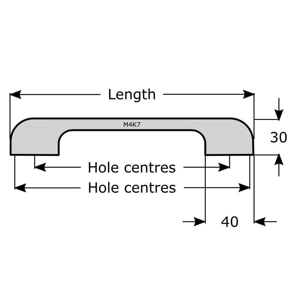 M4TEC Cardrona Chrome Handle – Cabinet, Cupboard & Drawer Door Handle (K7 Series)