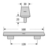 Chrome Cupboard Door Handle M4TEC Grantown G5