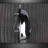 M4TEC Cromarty D8 Chrome Cup Drawer Pull Handle – Polished Cabinet & Cupboard Shell Handle (76mm Centres)