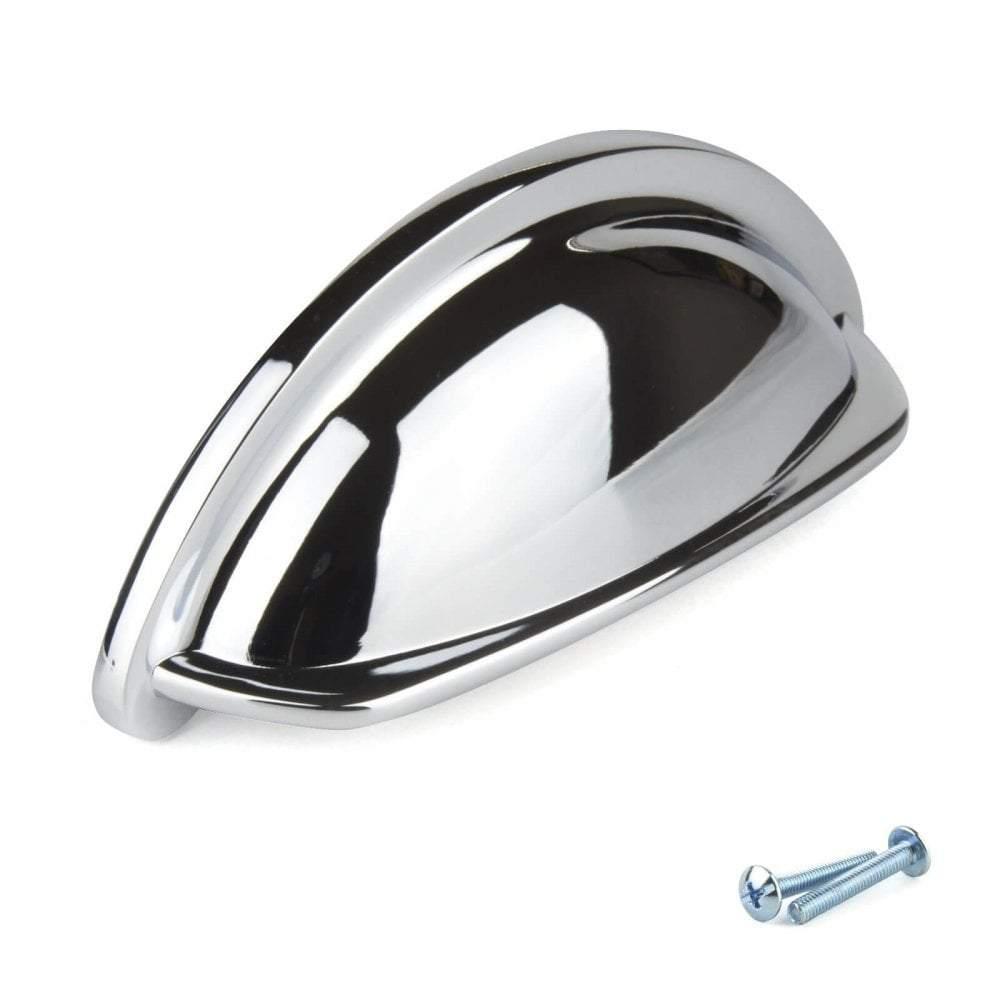 M4TEC Golspie G4 Chrome Drawer Cup Pull Handle – Polished Cup Cabinet Handle