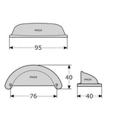 M4TEC Golspie G4 Chrome Drawer Cup Pull Handle – Polished Cup Cabinet Handle