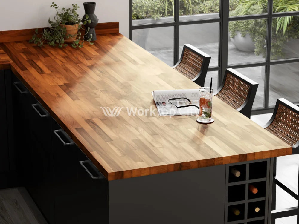 Deterra Solid Iroko Real Wood Kitchen Worktops 27mm (T)