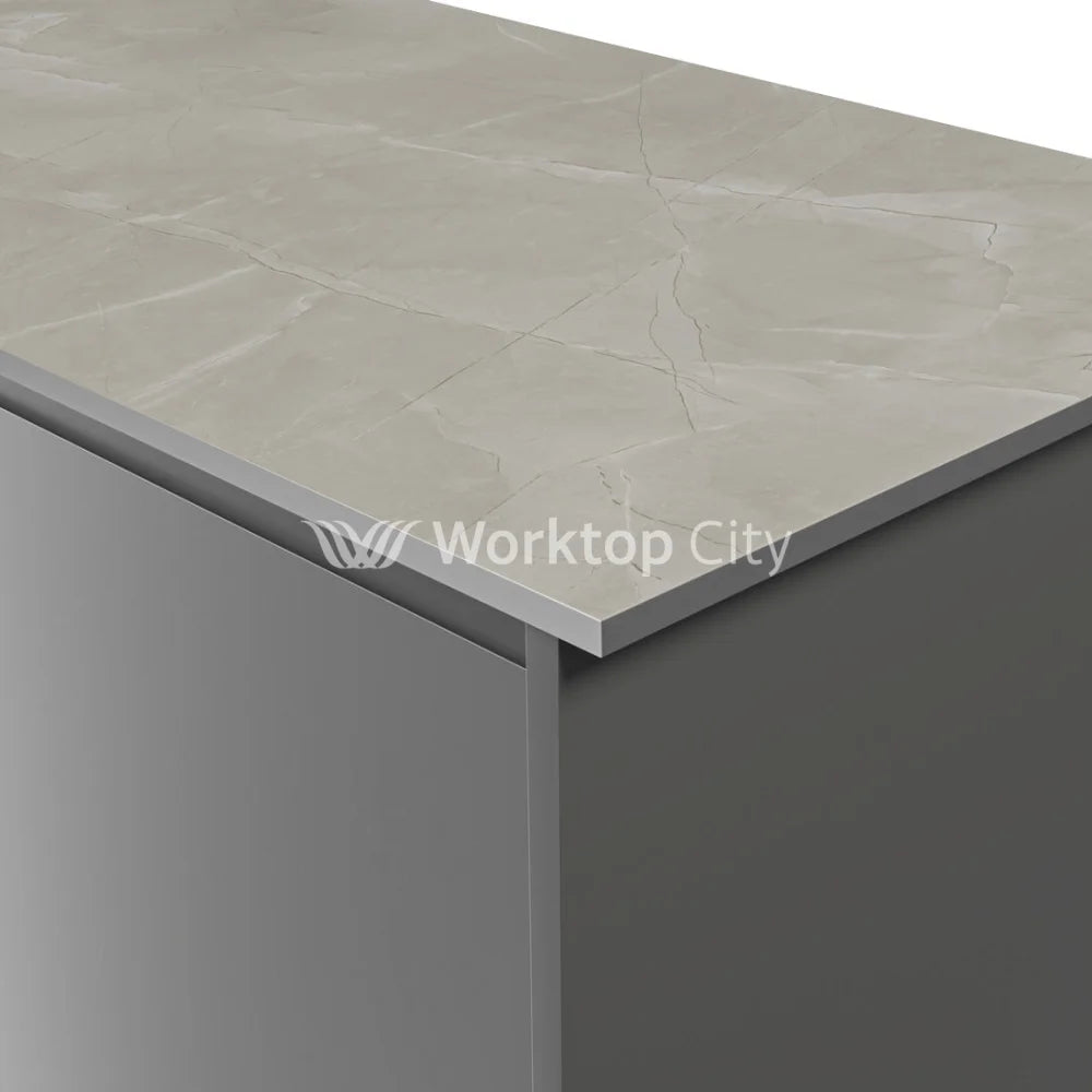 Duropal Compact Worktop S63069CM Cracked Marble Plaster - Grey Core