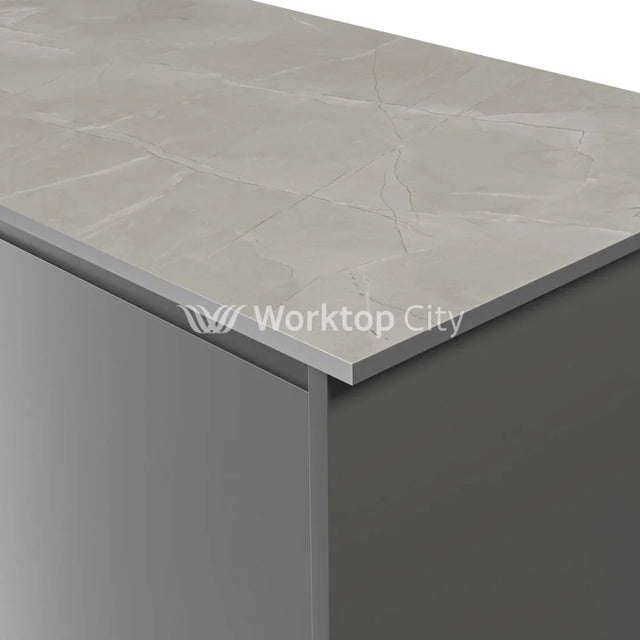 Duropal Compact Worktop S63069CM Cracked Marble Plaster - Grey Core