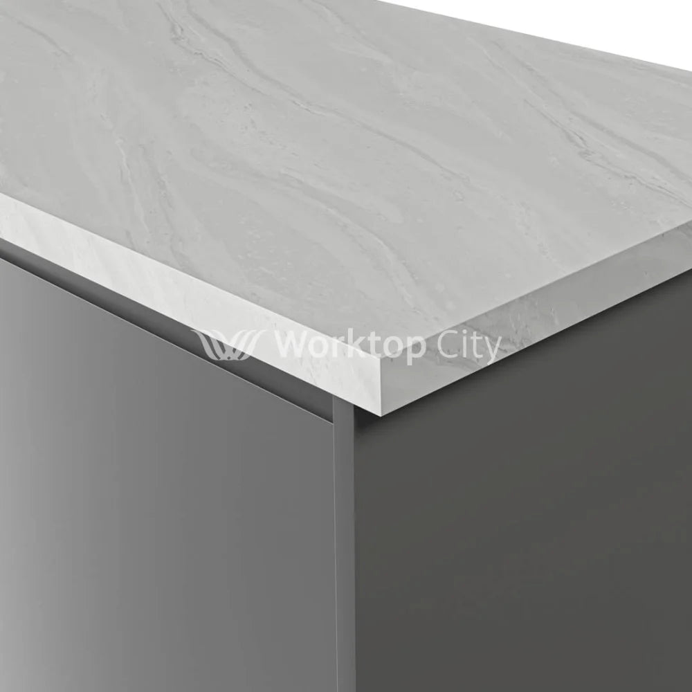 Formica Axiom Pp5014 White Painted Marble Laminate Kitchen Worktops - Satin Ndf Finish