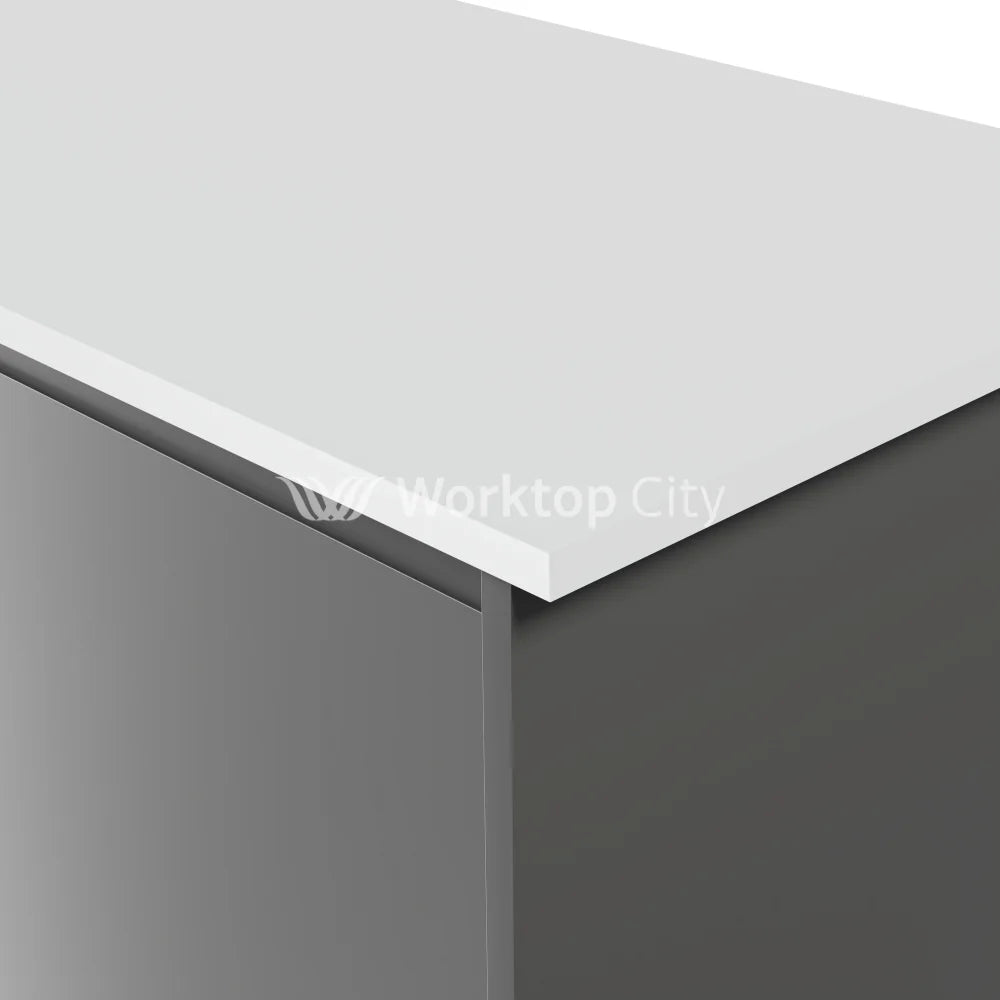 Formica Originals PP6340 Crisp White 22mm Square Edge Laminate Kitchen Worktop - Essence Finish