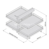 Innostor Plus Blind Corner Optimiser To Suit 1000mm Wide Blind Corner Base Cabinet With A Minimum 500mm Wide Door