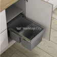 Innostor Pull Out Waste Bin With Soft Close Base Mounted Segregated 30 Litre Capacity 2 x 15 Litre To Suit Minimum