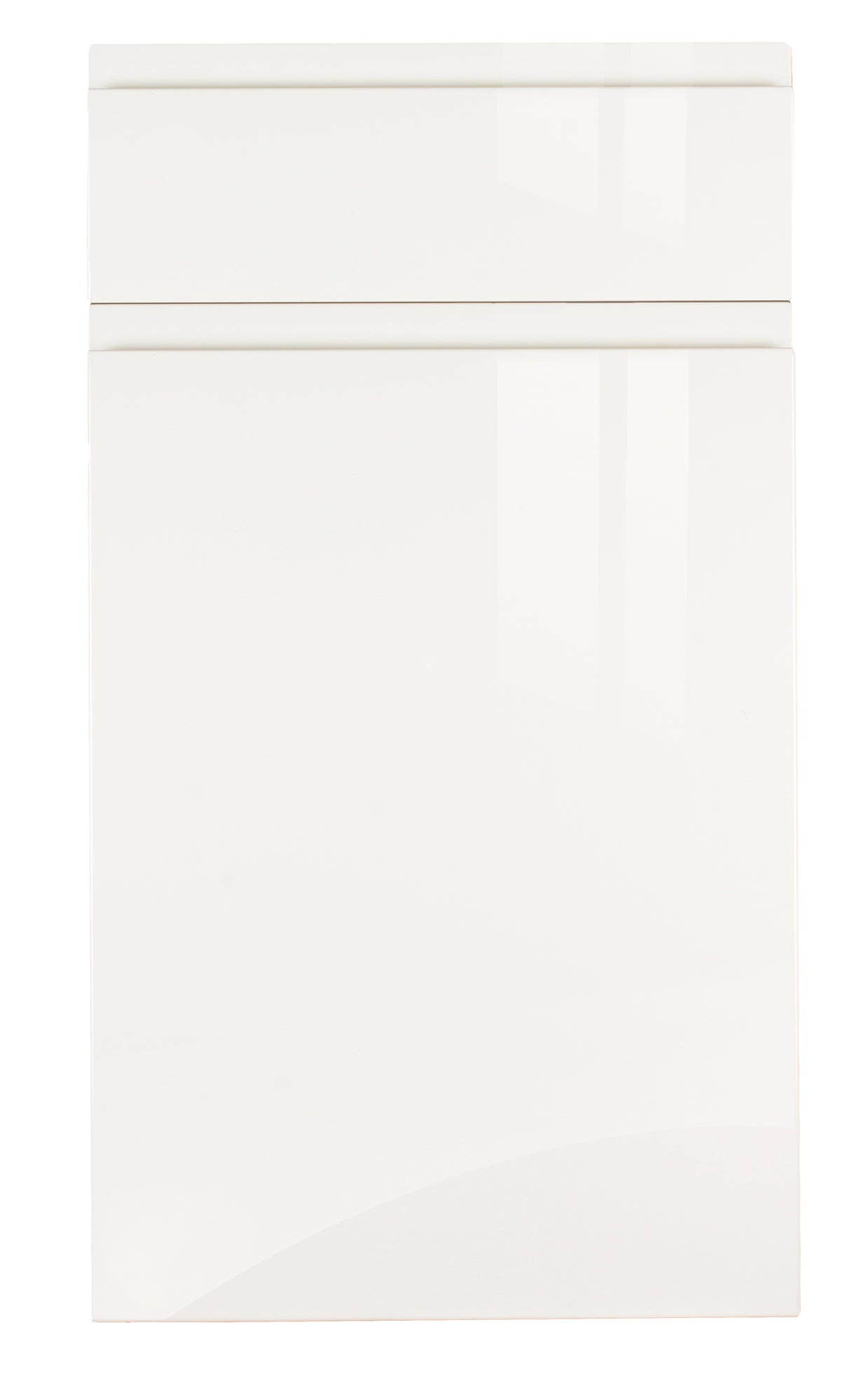 JAY Handle Less White Gloss J Pull- Replacement Kitchen Doors (End Panel)