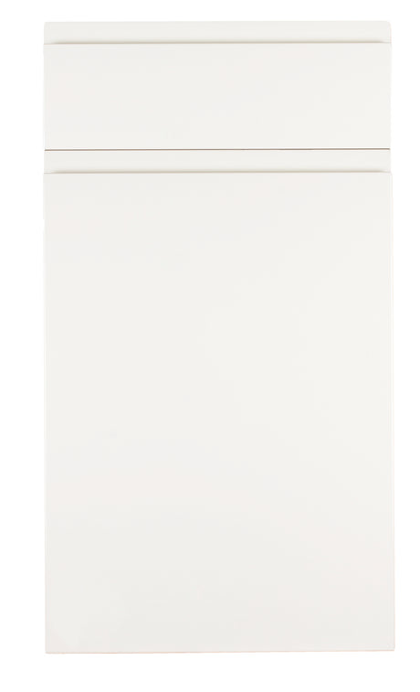 JAY Handle Less White Supermatt J Pull- Replacement Kitchen Drawer Fronts/Oven Filler Panel (110mm High)