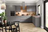 KITCHEN KIT FLATPACK J PULL ULTRA MATT DUST GREY 800 BASE UNIT BLIND CORNER