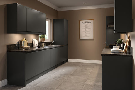 KITCHEN KIT FLATPACK J PULL ULTRA MATT GRAPHITE 1000 BASE UNIT BLIND CORNER WITH DUAL HANDED PULL OUT