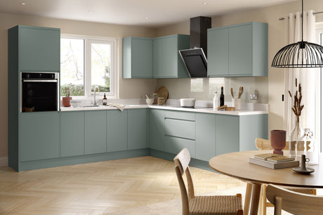 KITCHEN KIT FLATPACK J PULL ULTRA MATT SAGE GREEN 1000 BASE UNIT