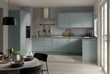 KITCHEN KIT FLATPACK SLAB ULTRA MATT SAGE GREEN 1000 BASE UNIT BLIND CORNER WITH DUAL HANDED PULL OUT