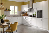 KITCHEN KIT FLATPACK SLAB ULTRA MATT WHITE 1000 BASE UNIT BLIND CORNER WITH DUAL HANDED PULL OUT