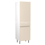 Kitchenkit Flatpack J Pull Super Gloss Cashmere 600 Tall Unit Fridge&Freezer 70/30