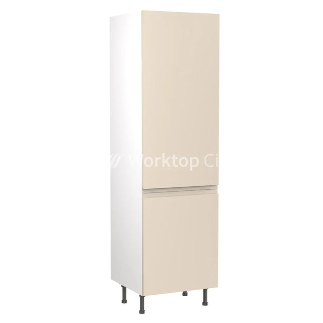 Kitchenkit Flatpack J Pull Super Gloss Cashmere 600 Tall Unit Larder