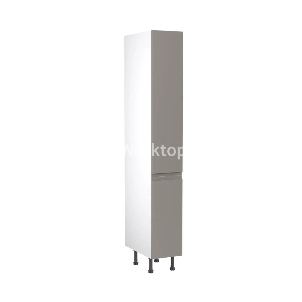 Kitchenkit Flatpack J Pull Super Gloss Dust Grey 300 Tall Unit Larder