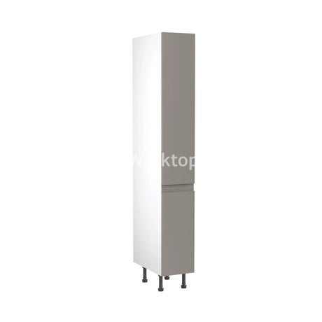 Kitchenkit Flatpack J Pull Super Gloss Dust Grey 300 Tall Unit Larder