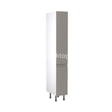 Kitchenkit Flatpack J Pull Super Gloss Dust Grey 300 Tall Unit With Pull-Out