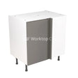 Kitchenkit Flatpack J Pull Super Gloss Dust Grey 800 Base Unit Blind Corner