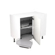 Kitchenkit Flatpack J Pull Super Gloss White 1000 Base Unit Blind Corner With Dual Handed Out