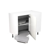 Kitchenkit Flatpack J Pull Super Gloss White 1000 Base Unit Blind Corner With Dual Handed Out