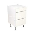 Kitchenkit Flatpack J Pull Super Gloss White 500 Base Unit 3 Drawer