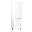 Kitchenkit Flatpack J Pull Super Gloss White 600 Tall Unit Fridge&Freezer 70/30