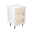 Kitchenkit Flatpack Shaker Ultra Matt Cashmere 500 Base Unit 3 Drawer