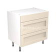 Kitchenkit Flatpack Shaker Ultra Matt Cashmere 800 Base Unit 3 Drawer