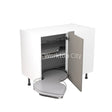 Kitchenkit Flatpack Shaker Ultra Matt Dust Grey 1000 Base Unit Blind Corner With Dual Handed Pull