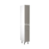 Kitchenkit Flatpack Shaker Ultra Matt Dust Grey 300 Tall Unit With Pull-Out