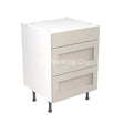 Kitchenkit Flatpack Shaker Ultra Matt Light Grey 600 Base Unit 3 Drawer