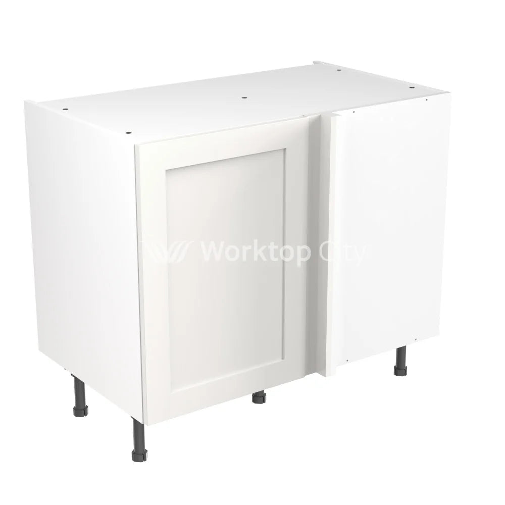 Kitchenkit Flatpack Shaker Ultra Matt White 1000 Base Unit Blind Corner