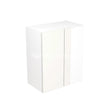 Kitchenkit Flatpack Slab Super Gloss White 600 Wall Unit Blind Corner