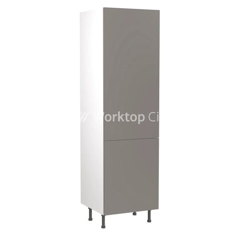 Kitchenkit Flatpack Slab Ultra Matt Dust Grey 600 Tall Unit Fridge&Freezer 70/30