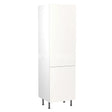 Kitchenkit Flatpack Slab Ultra Matt White 600 Tall Unit Fridge&Freezer 70/30