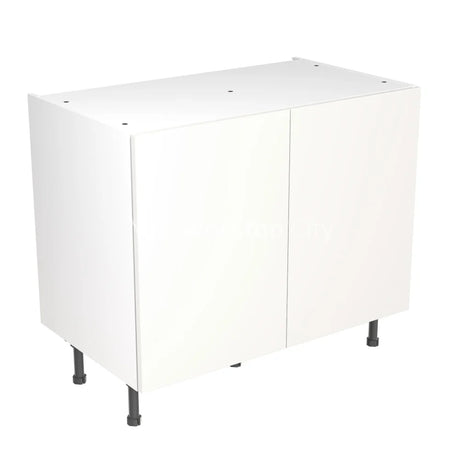 Kitchenkit Flatpack Value Slab Standard Matt White 1000 Base Unit