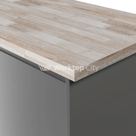 Krono-Finesse Laminate Kitchen Worktops K029 Su Linen Block Wood - Postformed Edge