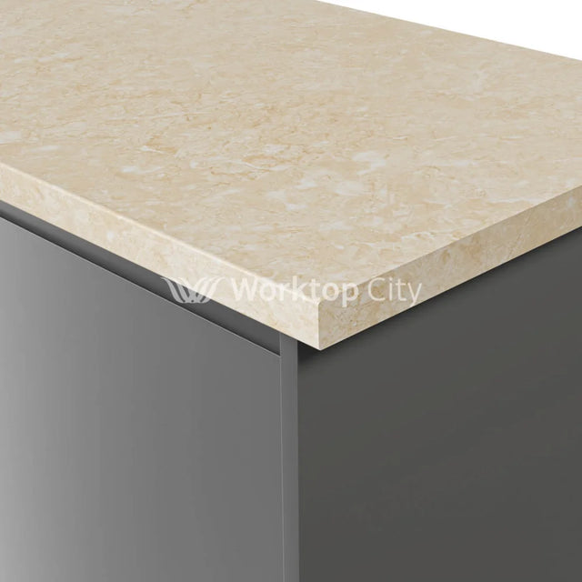 Krono-Finesse Laminate Kitchen Worktops K212 Pa Beige Royal Marble - Postformed Edge