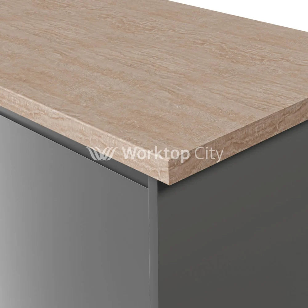 Krono-Finesse Laminate Kitchen Worktops K214 Rs Light Tivoli - Postformed Edge