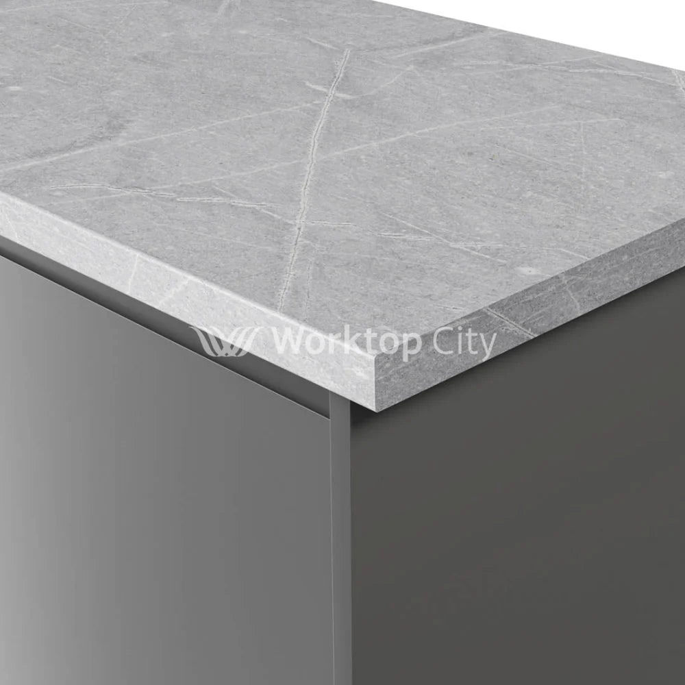 Krono-Finesse Laminate Kitchen Worktops K368 Ph Grey Atlantic Marble - Postformed Edge