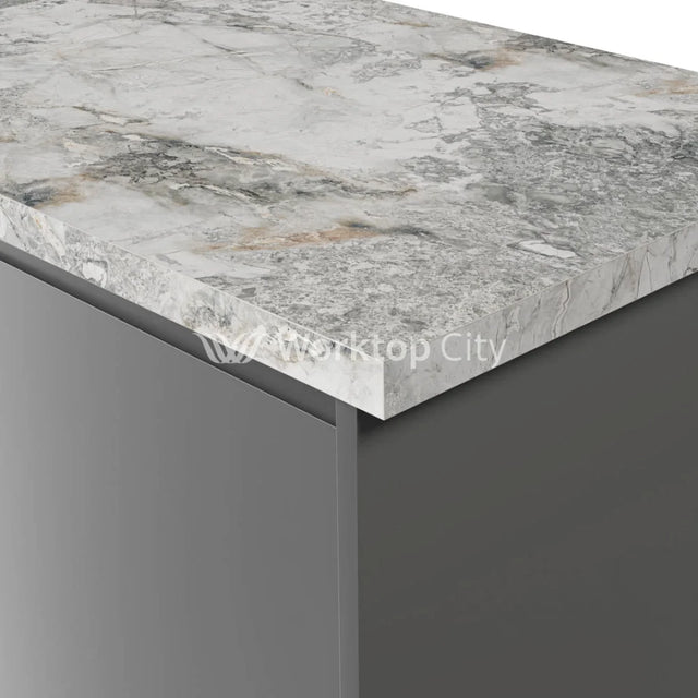 Krono-Finesse Laminate Kitchen Worktops K552 Su White Iceberg Marble - Square Edge